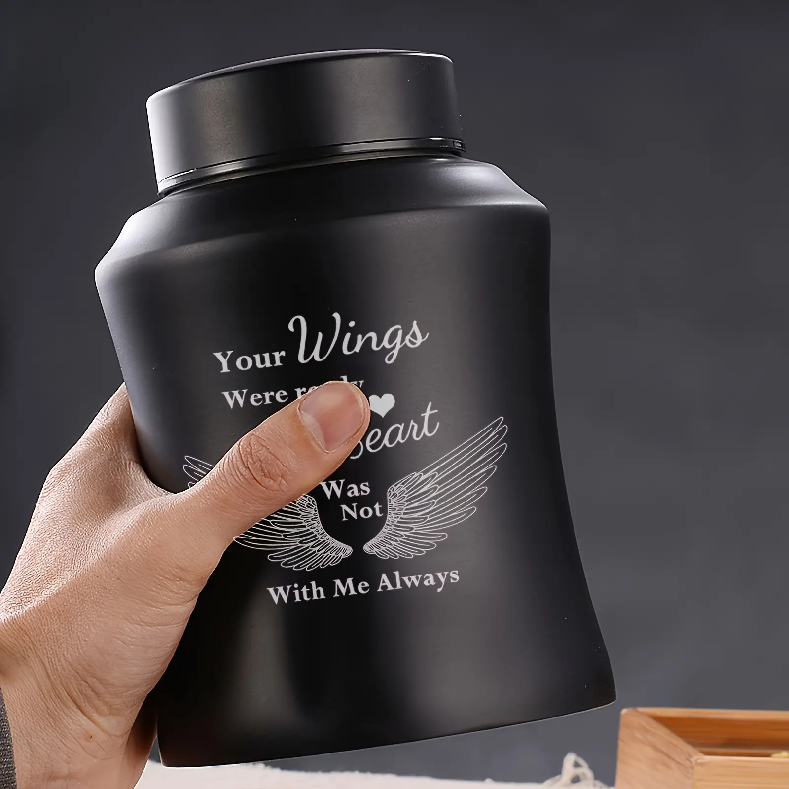 1pc Urns For Ashes Decorative Urns For Adult Human/Pet Ashes Large Stainless Steel Cremation Urns For Ashes Pet Memorial Gift For Dog Cat