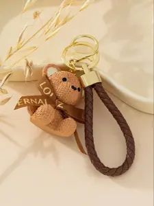 Creative Bell Bear Keychain, Cute Doll Keychain, Car Key Chain, Bag Pendant, Couple Gift, Daily Use, School Gift, Car Accessory, Keychain Kawaii