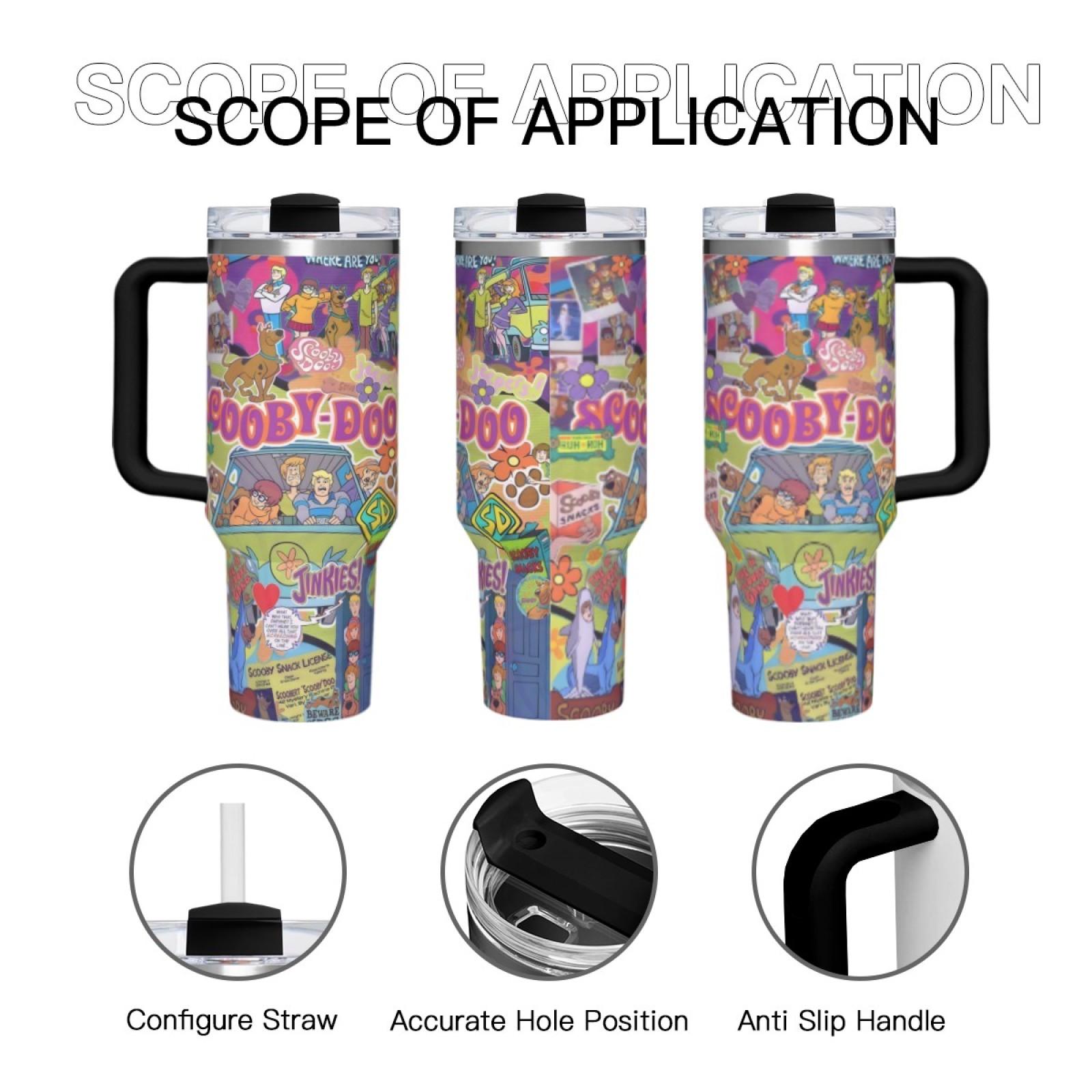 40oz Stainless Steel Tumbler, SCOOBY-DOO Pattern Insulated Water Bottle, Stainless Steel Thermos Flask, Drinking Cup for Home Office School, TikTok Viral Scooby Doo Tumbler, Leakproof Travel Mug, Trendy Summer Gift Drinkware 40oz Stainless Steel Tumbler, SCOOBY-DOO Pattern Insulated Water Bottle, Stainless Steel Thermos Flask, Drinking Cup for Home Office School, TikTok Viral Scooby Doo Tumbler, Leakproof Travel Mug, Trendy Summer Gift Drinkware