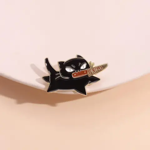 Cartoon Cat Design Brooch, Cute Cat Pin, Fashion Alloy Badge, Fashion Accessory for Daily Clothing Decor, Trendy All-match & Exquisite Brooch for Birthday Gift, Charms, Jewelry, Men Accessories, Hat Durable Metal Pins, Clip