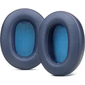 Replacement Earpads for Sony WH-XB900N/WH-CH710N/WH-CH720N/WH-RF400/MDR-RF895RK Headphones,Ear Pads Cushions with Noise Isolation Memory Foam,Soft Protein Leather-Blue