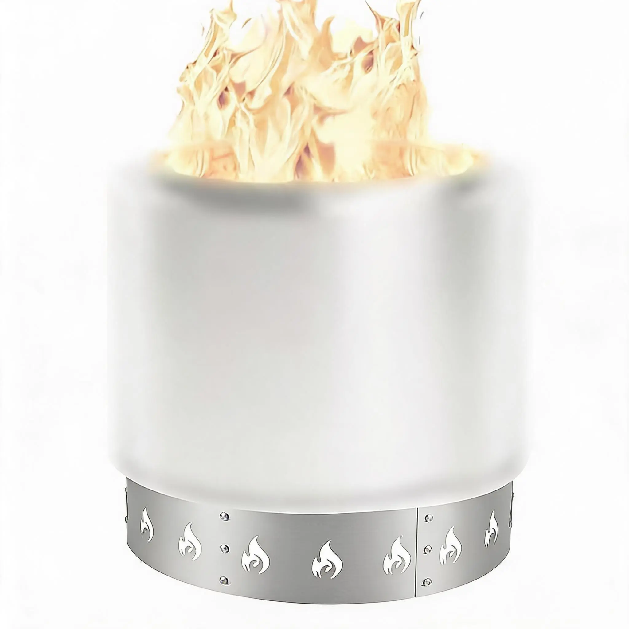 16.9 x 16.9 Inch Stainless Steel Fire Pit Insert, 1.0mm Thick 304 Stainless Steel Fire Pit Liner for Wood Burning Fire Pits, Square Fire Pit Replacement Insert for Patio, Backyard and Outdoor Use