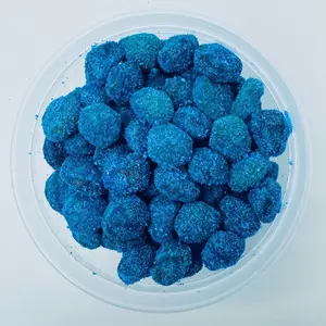 Blue berry Gushies - Sweet and Tangy Candies - 6 oz Container - Candy t Sour Variety Gummy Blue Raspberry Sour
