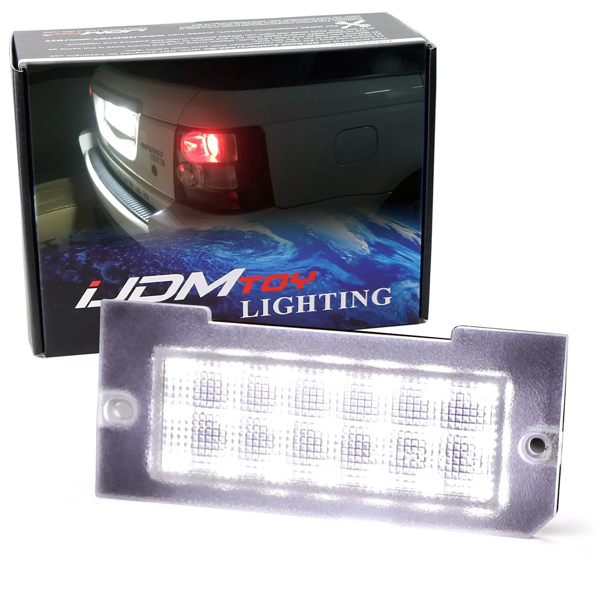 iJDMTOY One 3W Full LED License Plate Light Kit For 1998-2006 Land Rover Freelander L314, Powered By 21-Piece Xenon White LED Diodes