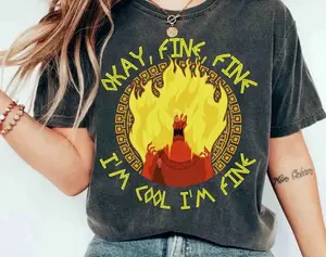 Hercule T-Shirt, Villain Hades Shirt, Okay Fine I'm Cool TShirt, Matching Family Vaction, Tops Womenswear Cotton
