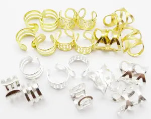 10Pcs or 20pcs Gold/Silver Adjustable Hair Dread Braids Dreadlock Locs Medium Cuffs Clips