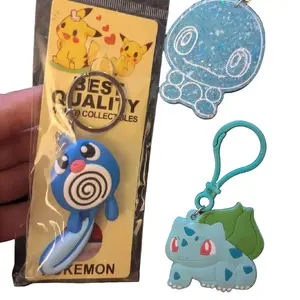 Pokemon 3 Pack Key Chains - Collectible Characters Bulbasaur Polywag Squirtle