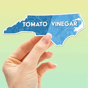 Tomato Vinegar North Carolina BBQ Sticker - Funny NC Decal