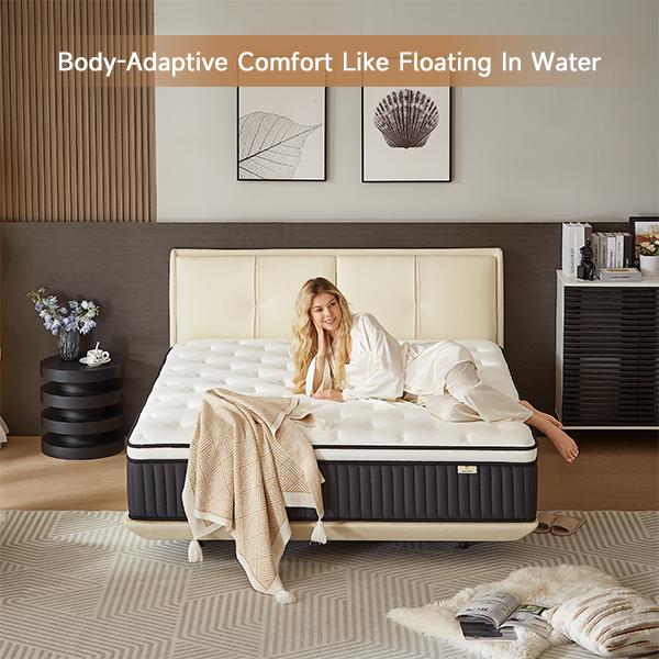 ZYLUMI Orthopedic Memory Foam Mattress – Back Pain Relief, Motion Isolation, Pocket Springs, 100-Night Trial | Pressure Relief for Side Sleepers and Couples，CertiPUR-US and Oeko TEX Certified