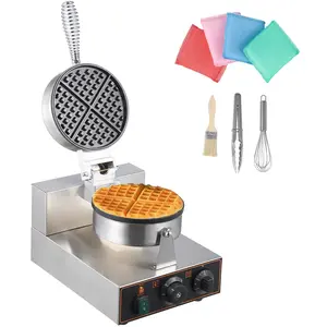 [FLASH SALE] Garvee commercial Waffle Maker - Create Delicious Waffle,1200W 110V Stainless Steel with 8.3” Non-stick Baking Tray, Temperature & Time Control for Restaurant, Coffee Shop