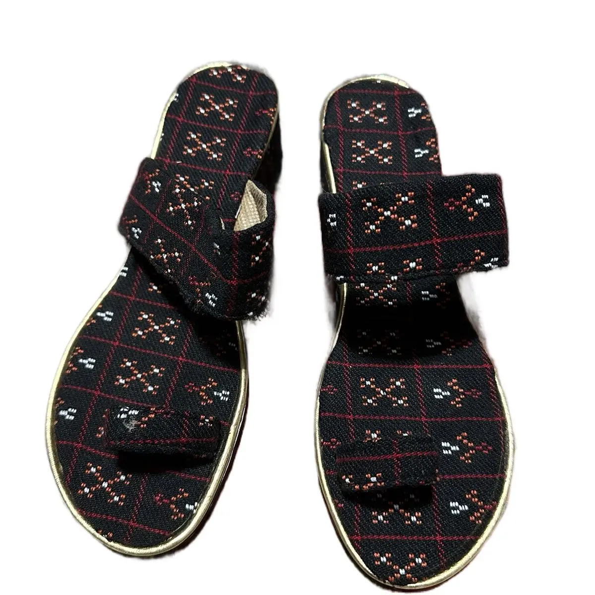 Newari traditional handmade brown Dhaka shoes