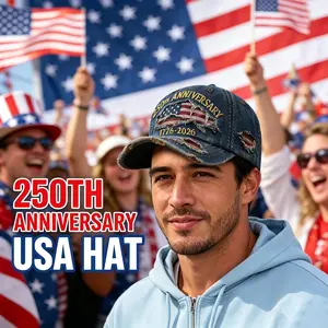 USA 250th Anniversary Baseball Cap 1776-2026 Patriotic Embroidered Dad Hat Vintage Washed Adjustable Hat for Men Women