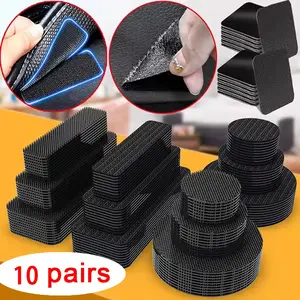 10 Pairs (20pcs) - Square Carpet Fixing Stickers with Double-Sided High Adhesion for Securing Car Mats, Home Floor Foot Mats, And Anti-Slip Grip Tapes., Floor Mat Accessories | Flexible Adhesive Patches | High Temperature Resistant, Floor Stickers