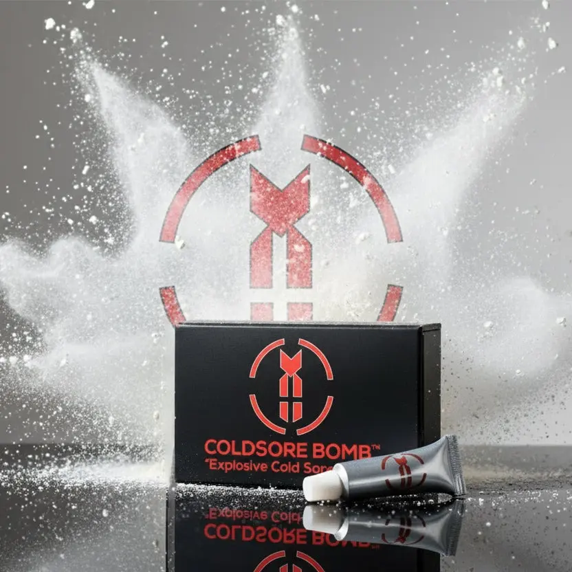Coldsore Bomb Cold Sore Treatment Balm with Dragon's Blood, Naturally Derived Antioxidant Therapy for Fast-Acting Cooling & Inflammation Relief, Fever Blister, Lip Balm, Reduces Fever Blister Pain, Single, One Tube