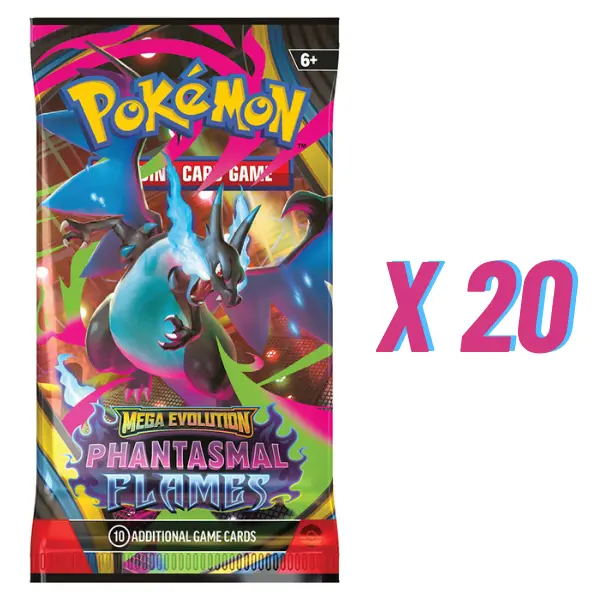 20 x POKEMON PHANTASMAL FLAMES BOOSTER PACKS