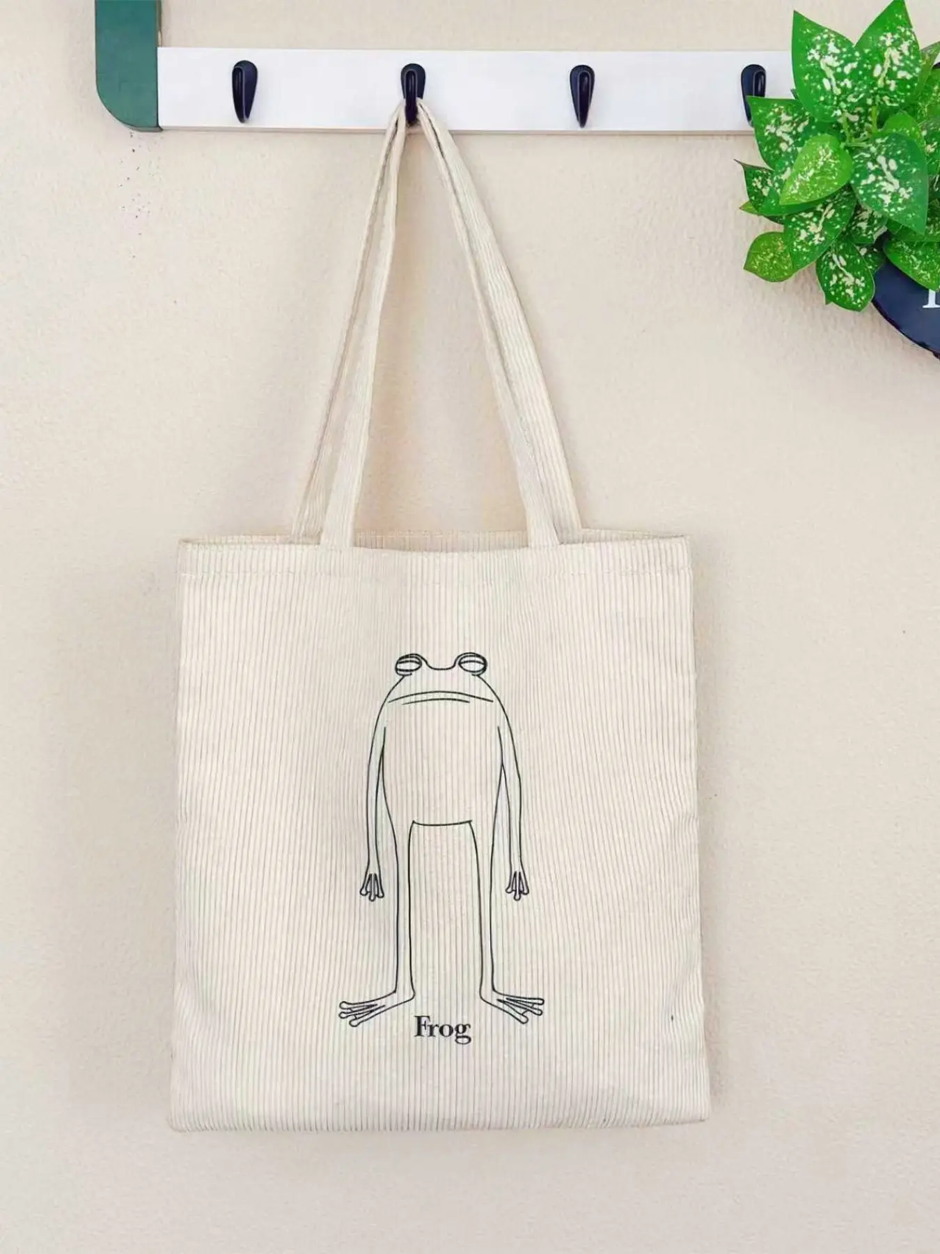 Long Leg Frog Print Handbag, Large Capacity Shoulder Bag, Simple Daily Use Crossbody Bag, Suitable for Men and Women