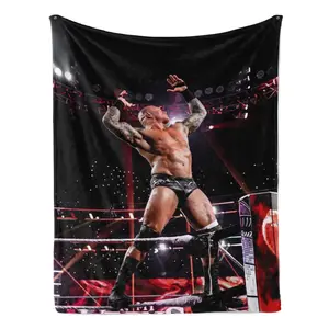 WWE Randy Orton Apex Predator Throw Blanket | Viper RKO Flannel Blanket for Wrestling Fans, Soft Plush Bed Couch Blanket, Gift for Men Him