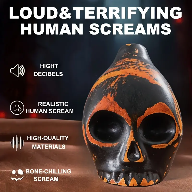 1pc Aztec Death Whistle-Handcrafted Ceramic Skull Musical Instrument Replica-A unique gift for history lovers and collectors, no batteries required
