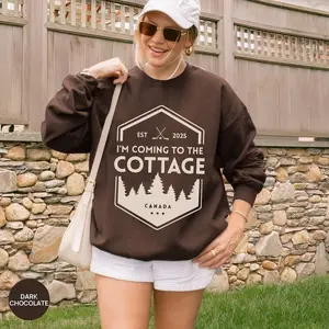 [Sale off up to 50%] Coming to the Cottage Sweatshirt, Cozy Cabin Cottage, Romance Inspired Shirt, Heated Rivalry Booktok Tee Outdoors Tee, streetwear graphic tee