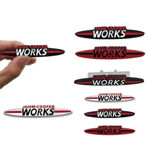 3d Metal Logo John Cooper Works Embelm Car Grill Badge Trunk Sticker for Mini R60 F56 R56 F54 F57 R70 JCW F60 F55 Accessories