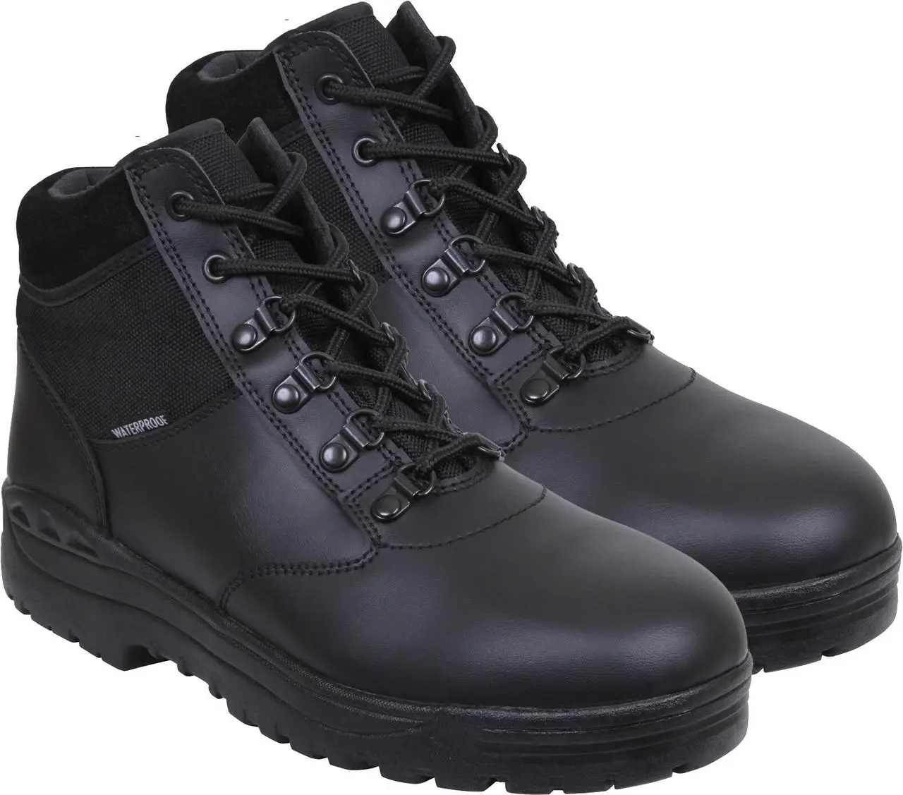 Black Forced Entry Waterproof Tactical Mid Top Military Security Police Boots