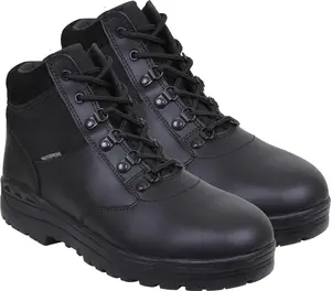 Black Forced Entry Waterproof Tactical Mid Top Military Security Police Boots