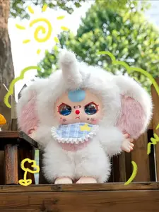 QIQI-1000% V2  series Mystery Boxes Bag Pendant Bunny Plush Dolls Soft Collectibles (Hidden Style 1/36) [Random shipment with box from US warehouse]