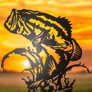 14ga Plasma Cut fishing sign made by DDCMETALWORKS