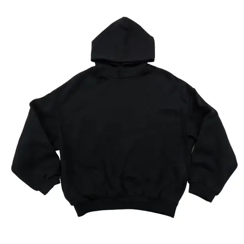 FW24 Black Oversized Hoodie for Men & Women, Casual Streetwear Pullover, Relaxed Fit Fleece Sweatshirt for Loungewear & Everyday Wear Side  Pockets Unisex Outfit Tops