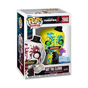 Terrifier Funko Art the Clown with Knife (Bloody) 1948 GITD Chase