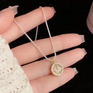 LisiZen Women's Micro-Inlaid Eight-Pointed Starry Sky Necklace, Unique Light Luxury Versatile High-End Collar Chain, Elegant Fashion Clavicle Chain Wholesale DZXL4011