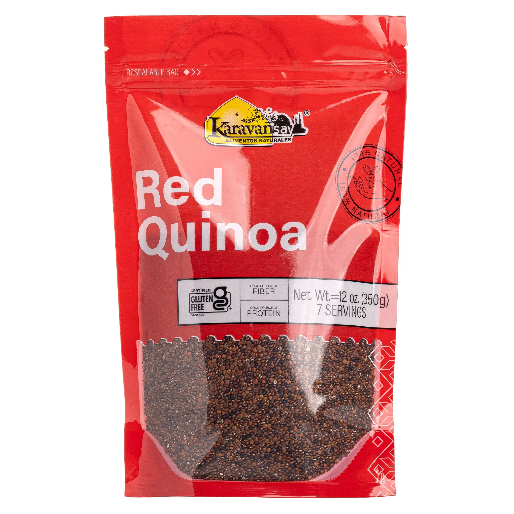 (Pack of 3) Karavansay Red Quinoa - 36 oz Each, Gluten-Free, High Protein & Fiber, Resealable Bag