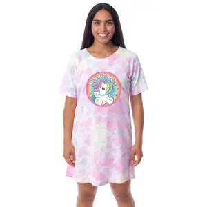 Classic My Little Pony Womens' Vintage Nightgown Sleep Pajama Shirt For Adults