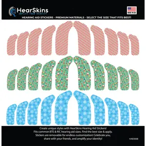 HearSkins Winter Wonderland Hearing Aid Skins/Stickers