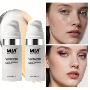 Warm Skin liquid foundation,Buildable Light to Full Coverage Foundation Makeup Concealer,Moisturizing for Content Creators, Travel & Outdoor Use