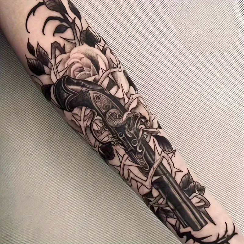 Waterproof Realistic Tattoos - 6 Large Semi-Permanent Herbal Stickers, Long-Lasting Body Art for Adults, All Skin Types, Lasts 7-15 Days