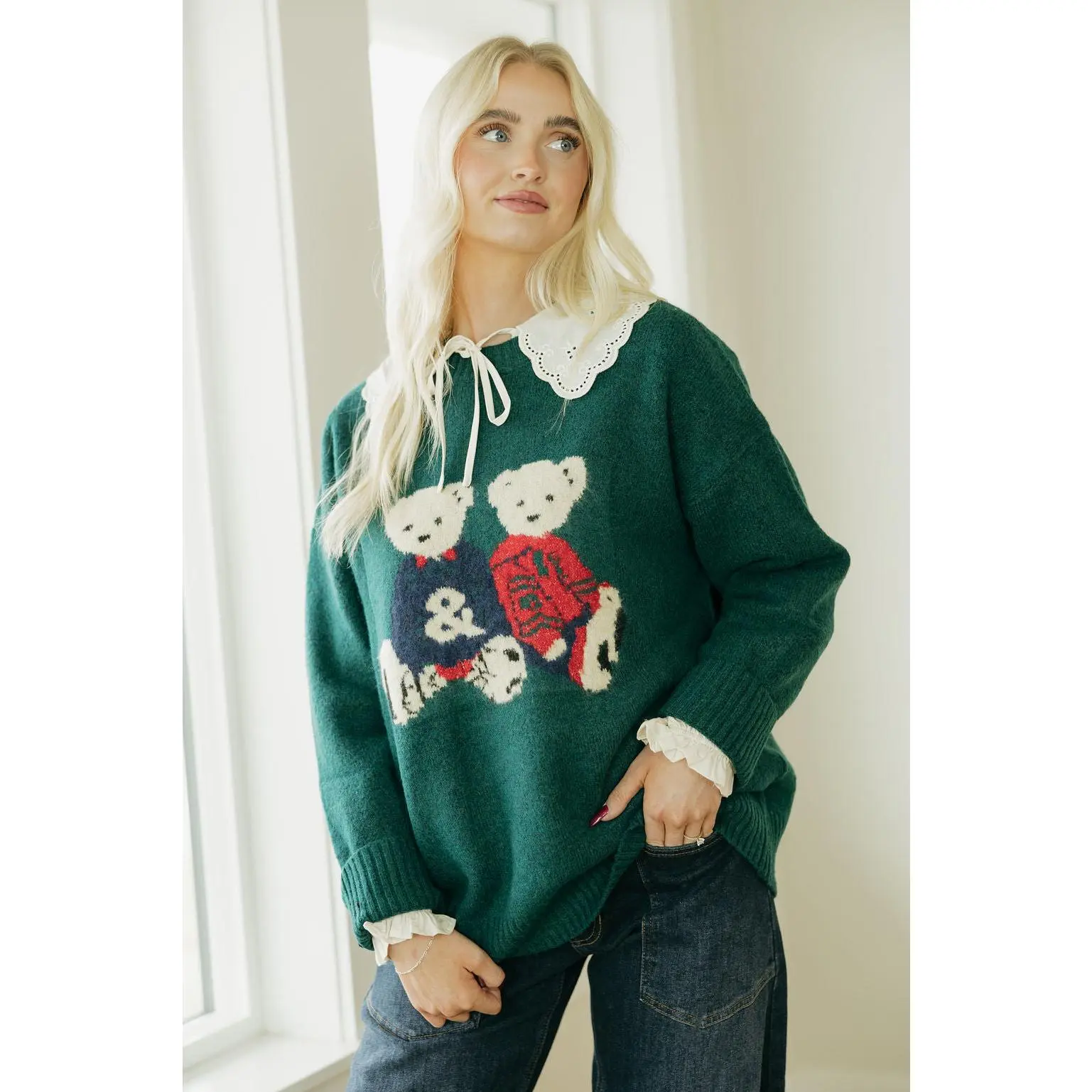 Teddy Sweater-Forest Teddy Sweater-Forest