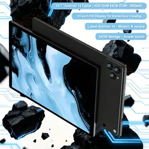 10.1-inch new tablet with calling function. The tablet supports WIFI function, Bluetooth function, 4GB RAM, 64GB ROM, Android 14 dual cameras, 5MP+13MP IPS display, 1280 * 800, and supports SIM card and TF card