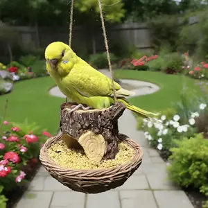 New Fun Tree Stump Bird Feeder, Outdoor Garden Decoration Resin Craft Ornament, Unique Yard Decor, Cute Birdhouse Accessory