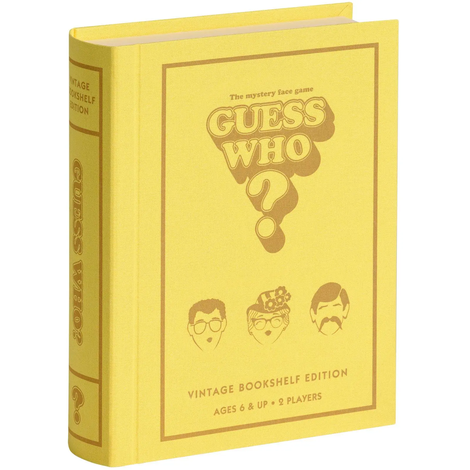 WS Game Company Guess Who? Vintage Bookshelf Edition Mystery Guessing Game for 2 Players, Ages 6+