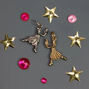 Dancing Clara with Nutcracker in Silver or Gold Charm for Bracelet