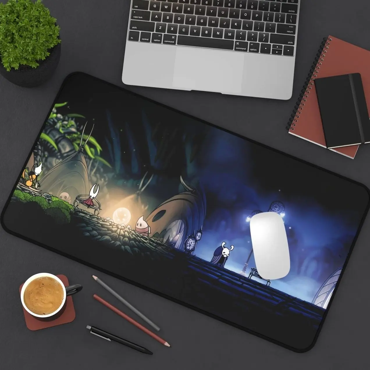 Hollow Knight Silksong Bench Rest Desk Mat, High-Quality Desk Mat, Silksong Merch, Gaming Desk Mat, Long Mouse Pad, Unique Gift for