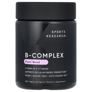 Sports Research B-Complex, Plant Based, 120 Veggie Softgels