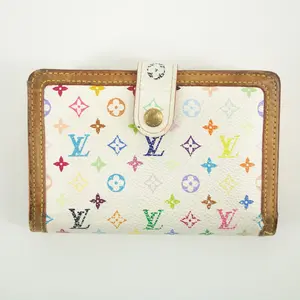 Pre-owned Louis Vuitton Canvas small leather goods Multicolor Kisslock Wallet #973