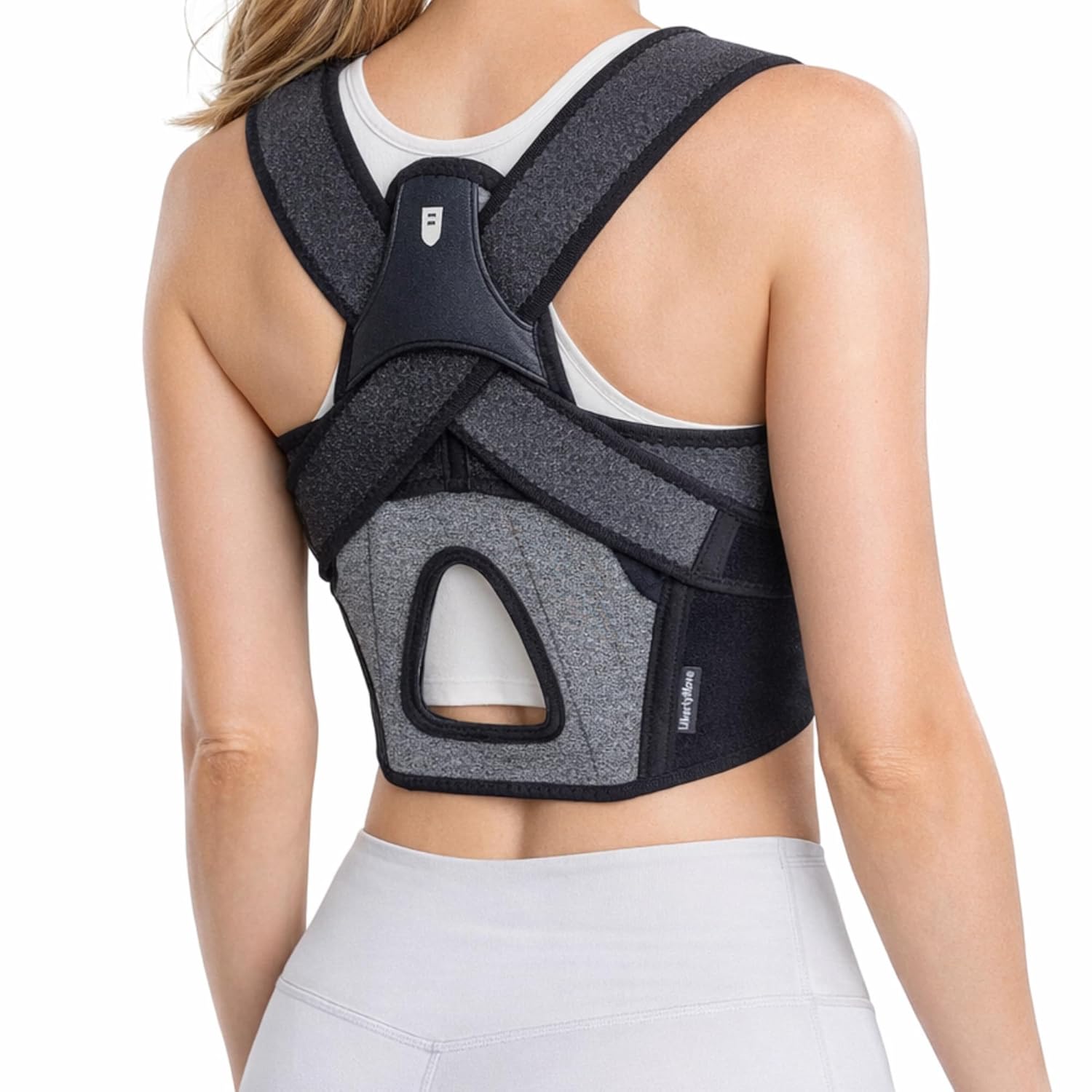 LibertyMove Posture Corrector for Women, Adjustable Upper-Back Brace for Shoulder & Upper-Back Pain Relief - Aesthetically Designed & Breathable Back Straightener, Helps Improve Rounded Shoulders, Slouching & Poor Posture, Discreet Under Clothes