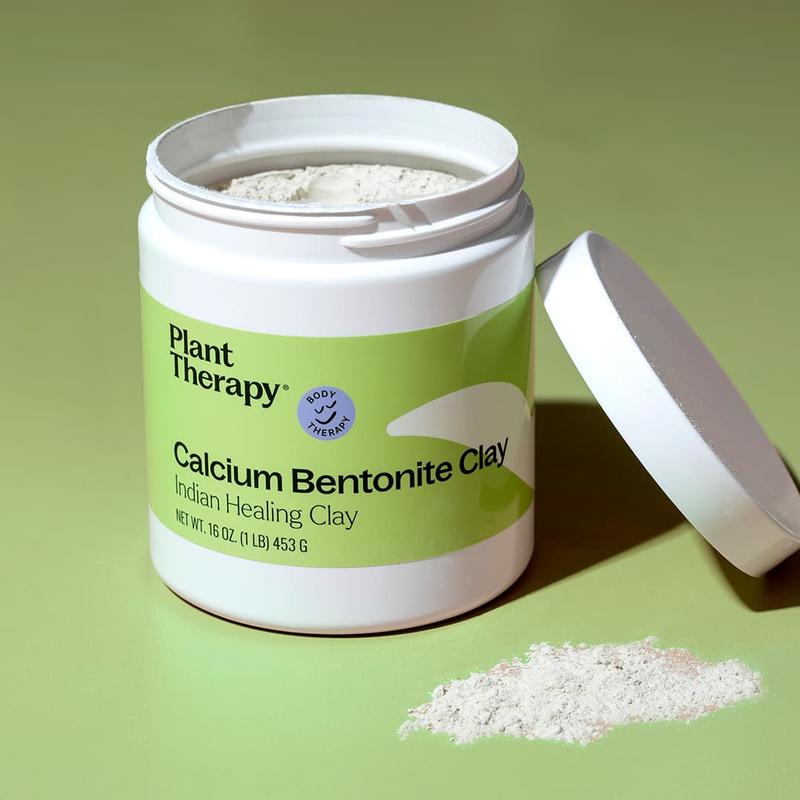 Plant Therapy Calcium Bentonite Clay 16 oz Detoxifying for Facials, Body Wraps, Baths, Foot Soaks, Hair Masks, and So Much More