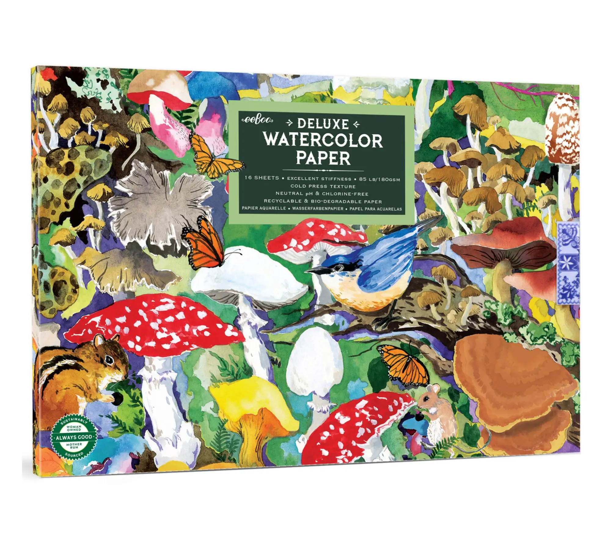 eeBoo Mushroom Watercolor Pad