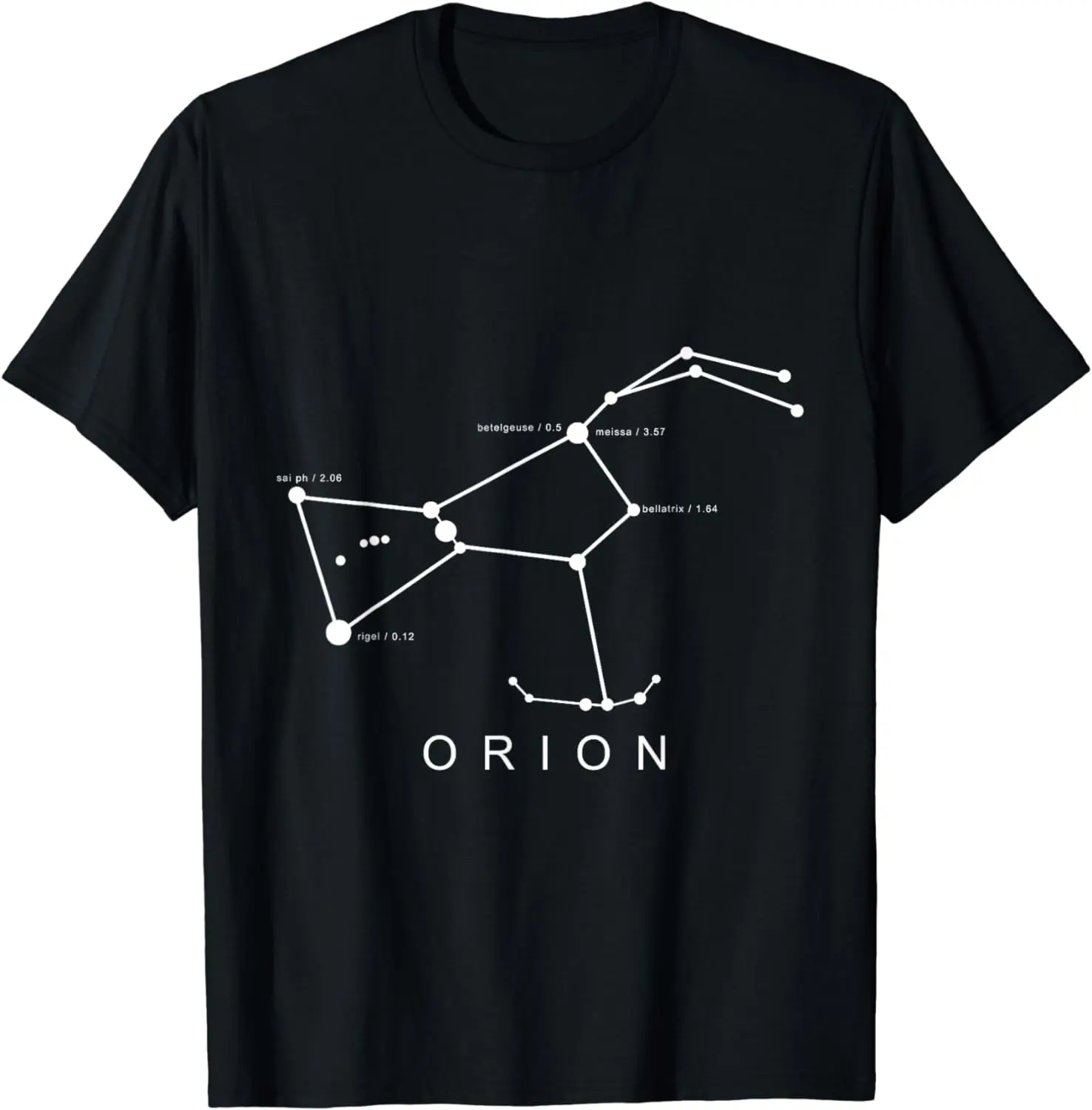 Orion Constellation Astronomy Lover Stargazing Gift Graphic Print Shortsleeve Cotton T-Shirt