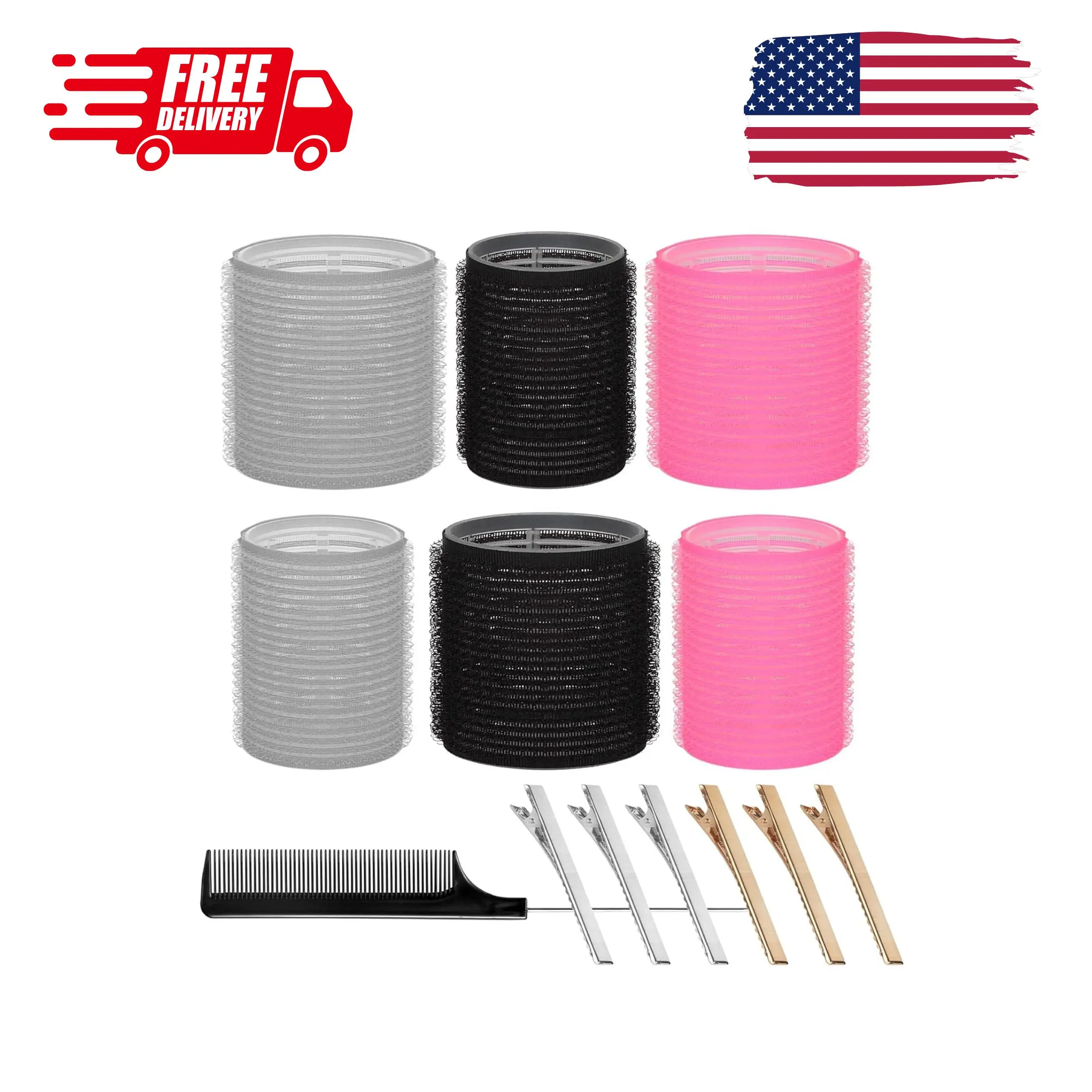 Heatless Hair Curler: 13Pcs Rollers Set With Clips Heatless Hair Curler: 13Pcs Rollers Set With Clips