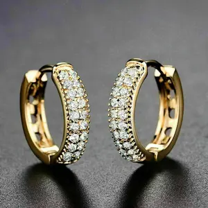 Simple circle zircon earrings jewelry small and exquisite hip-hop men and women can y2k